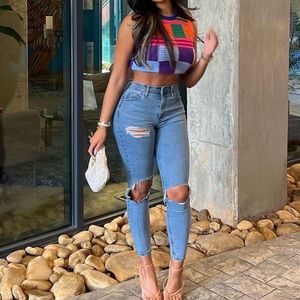 Zara Knit vest multicolored Size S